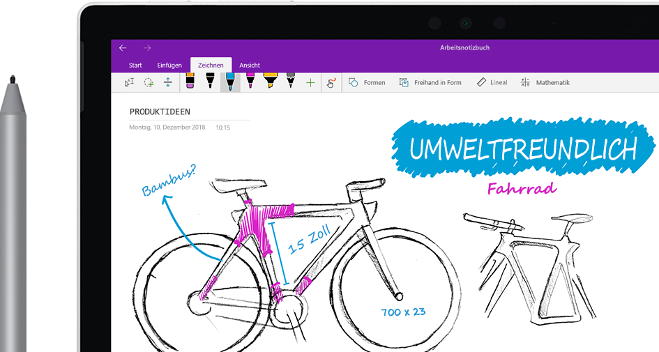 Screenshot: Microsoft OneNote in Office University mit Studentenrabatt