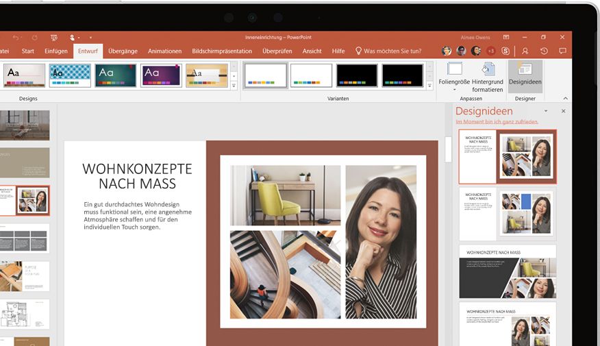 Screenshot: Microsoft PowerPoint in Office University mit Studentenrabatt